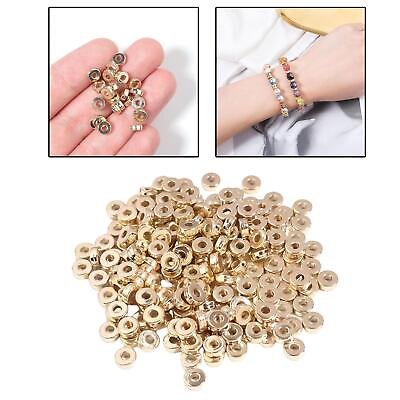 #ad 300pcs Charm Loose Bead Spacer Beads Rondelle for Bracelet Handmade Projects $6.37