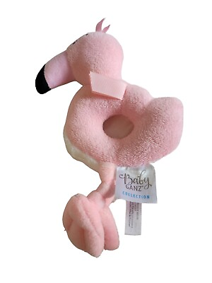 #ad Ganz Baby Collection Cora Flamingo Rattle Infant Baby Toy $9.34