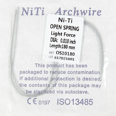 #ad 2 PCS Bag Dental Orthodontic Niti Open Coil Spring 0.010*180mm $6.20