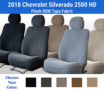 #ad Plush Velour Seat Covers for 2018 Chevrolet Silverado 2500 HD $245.00