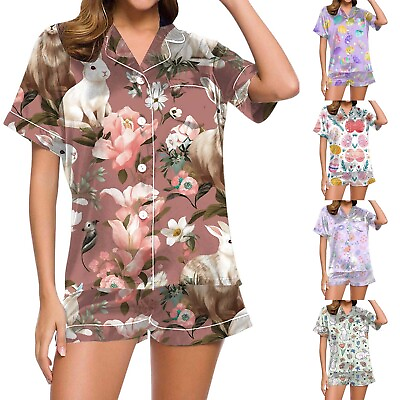 #ad Women Summer Nightwear Pajamas Cozy Soft Babydoll Short Set Ladies Sleepwear $11.99