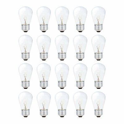 #ad 20 Pack Simba Lighting® String S14 Replacement Bulb 11W E26 Base Clear Glass $18.95
