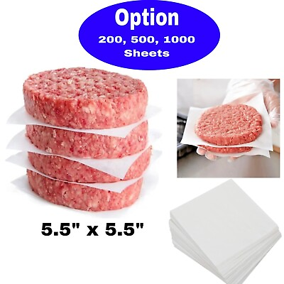#ad Square Parchment Patty Paper Non stick Waxed Hamburger Sheets 5.5quot; x 5.5quot; $7.50