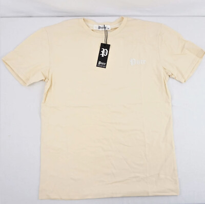 #ad NEW Pure Atlanta Logo Short Sleeve T Shirt Cream Men’s Size Medium $39.00