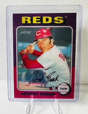 #ad 2024 Topps Heritage Baseball Johnny Bench 1975 Topps in 3D Cincinnati Reds SSP $159.75