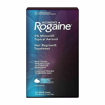 #ad Women#x27;s Rogaine 4 Month Supply Foam 5% Minoxidil Hair Thinning Exp 7 24 $33.99