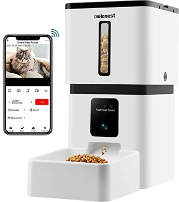 Automatic Cat Feeders with Camera 8L Smart 5G WiFi Dog Feeder 1080P HD Video $125.99