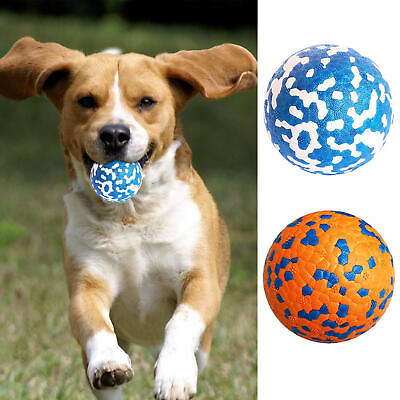 #ad 2PCS Dog Ball Toy Puppy Teething Interactive Chew Toy Bouncy Fetch Throw Ball $16.27