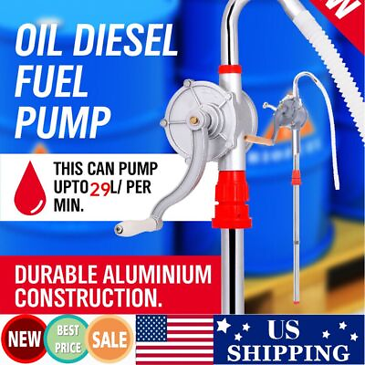 #ad Manual Hand Crank Pump Oil Fuel Transfer Suctin Drum Barrel 55 Gallon $27.99