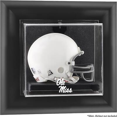 #ad Ole Miss Black Framed Logo Wall Mountable Mini Helmet Display Case Fanatics $48.74