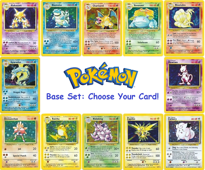 1999 Pokemon Base Set: Choose Your Card All Pokemon Available $7.95