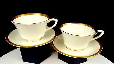 #ad Royal Worcester Porcelain Coventry 2 Gold Rim 2 3 8quot; Cup amp; Saucer Sets 1965 1971 $32.47