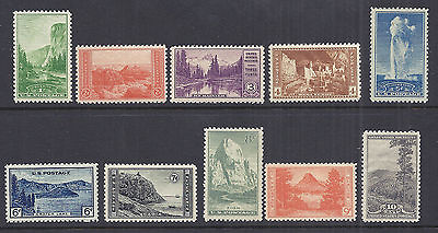 #ad US 1934 National Parks Year Set of 10 Complete 740 749 MNH MLH MH budget set $5.88