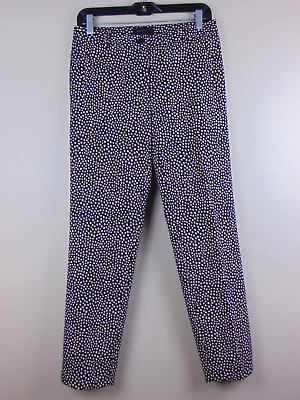 #ad Talbots Hampshire Black Pink Dot Pants Straight Leg Women#x27;s Size 2 $5.00