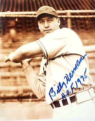 #ad Autograph Billy Herman Chicago Cubs HOF 1975 Photo w COA BB 189 $49.95