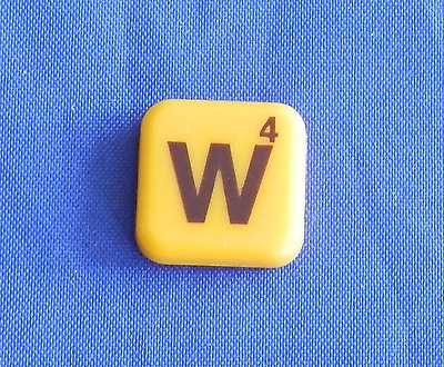 #ad Words With Friends Letter W Tile Replacement Magnet Game Part Piece Craft Yellow $1.45