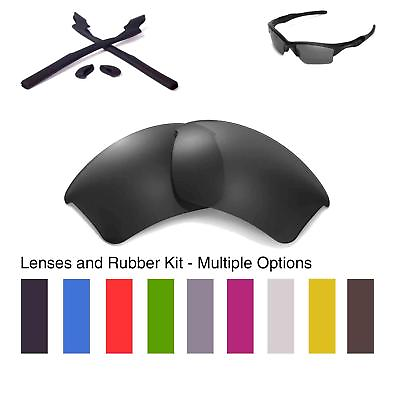#ad Walleva Lenses and Rubber Kit for Oakley Half Jacket 2.0 XL Multiple Options $19.99
