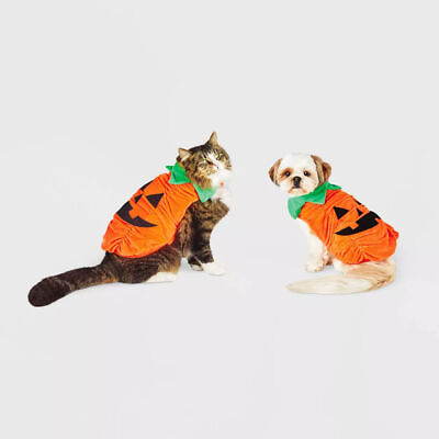 #ad Hyde amp; EEK Boutique Plush Pumpkin Dog and Cat Costume Small $10.99