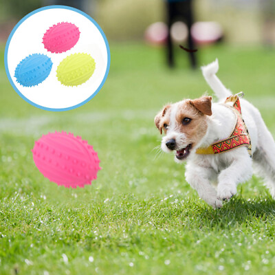 #ad 3Pcs Pet Interactive Ball Toy Outdoor Indoor Dog Teething Ball Small Dog $13.99