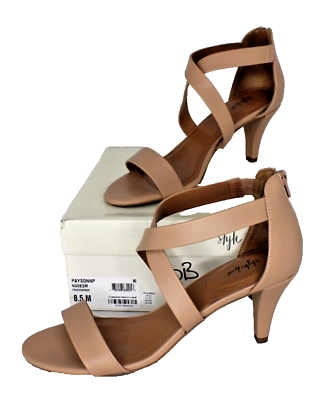 #ad Style amp; Co Paysonn Dress Sandals Womens Nude Brown Strappy Heels Shoes New $20.24
