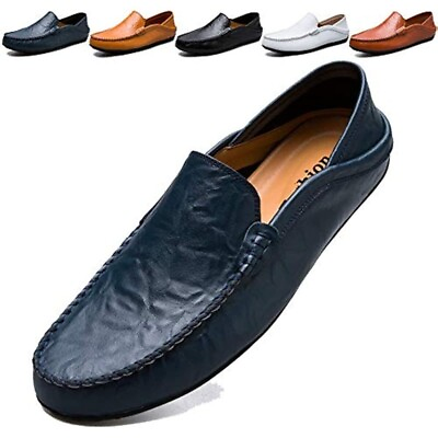 #ad Loafers Mens Premium Genuine Leather Shoes Fashion Slip On Driving Shoes Casual $24.22