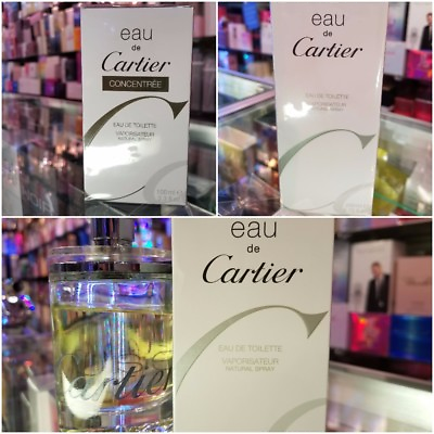 #ad eau de Cartier .15 Mini or 3.3 oz IN BOX or 6.75 oz SEALED or Concentree SEALED $159.59