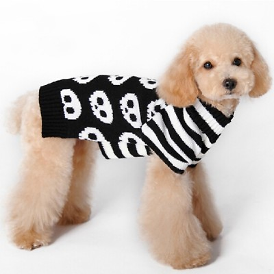 Puppy Apparel Winter Coat Fashion Halloween Pets Sweater Skull Sleeve Cat amp; Dog $6.93