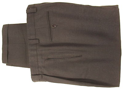 #ad Zanella Robert Mens Black Pleated Wool Dress Pants Size 34 34x28.5 $53.08