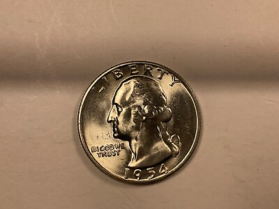#ad 1954 S Uncirculated Silver Wasington Quarter $10.75