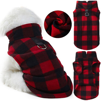 #ad Small Pet Dog Warm Fleece Vest Clothes Coat Puppy Shirt Sweater Winter Apparel $3.85