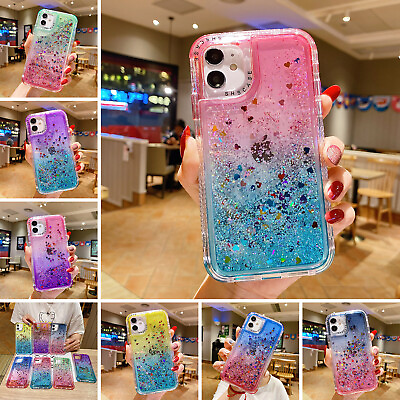 #ad Liquid Glitter Bling Case For iPhone 15 14 Pro Max 13 12 11 XR XS 87 Shockproof $10.19