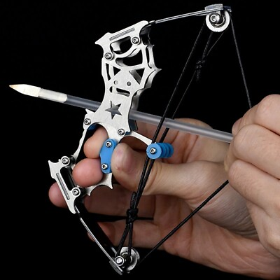 #ad 5.5quot; Mini Compound Bow Kit Toy Arrows Target Shooting Archery Gift Pocket Bow $9.45