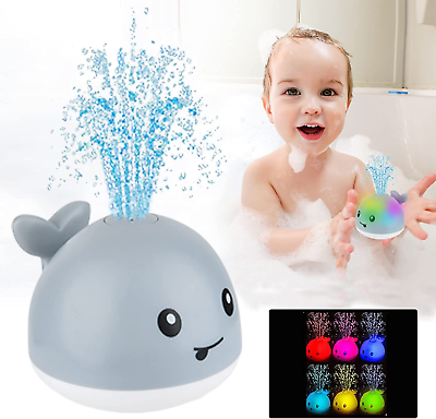 #ad Baby Bath Toys Light up Bath Toys Whale Baby Toys Automatic Sprinkler Bathtub To $11.88