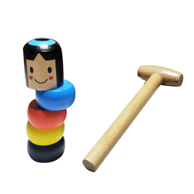 #ad Unbreakable Wooden Man Toy Funny Trick Toy Kids Gift $9.23
