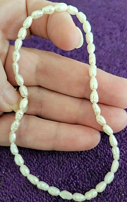 #ad Anklet Fresh Water Pearl Pearls Shell Hawaiian Surfer Island Unique 9 1 2quot; $4.95