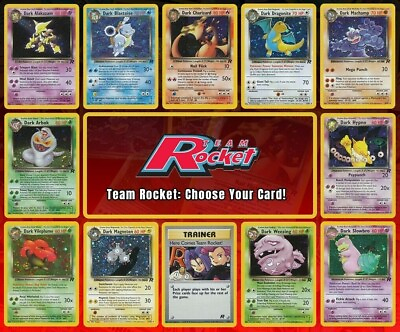 #ad 2000 Pokemon Team Rocket Choose Your Card 1st Editions also $1.90