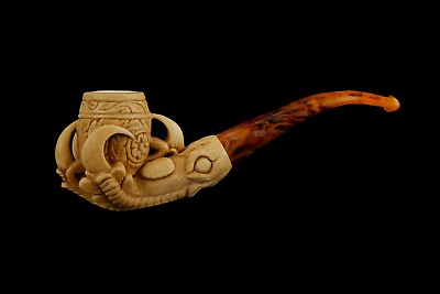 #ad #ad Eagle claw Meerschaum Pipe Brown handmade tobacco pfeife 海泡石 with case $138.58