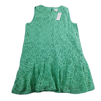 #ad Gymboree Dress Girls Size Large 10 12 Green NEW Lace Back Bow $27.99