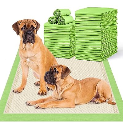 #ad Bamboo Dog Pee Pads Odor Eliminating 30x36in XXL Pee Pads for Dogs 10 Cups S... $40.77