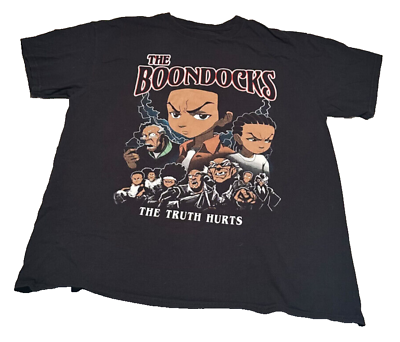 #ad Large New School Graphic quot;The Boondocksquot; Cartoon T Shirt $15.00