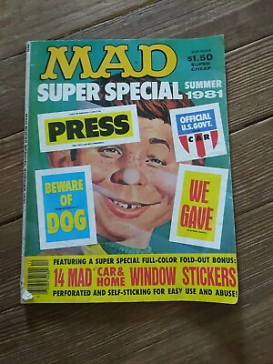 #ad MAD SUPER SPECIAL SUMMER 1981 PRESS MAGAZINE VTG RARE $12.00