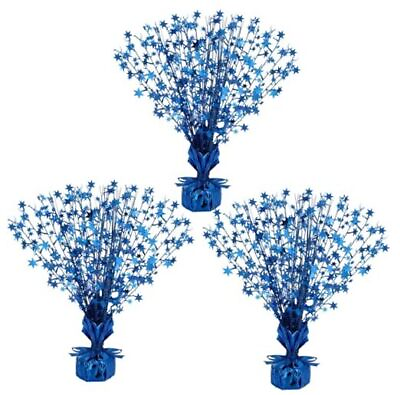 #ad Crowye Metallic Foil Spray Centerpiece Star Centerpieces for Tables Blue $43.62