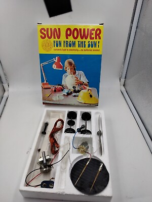 #ad 1970#x27;s Sun Power Fun From The Sun Solar Energy Inventor Kit #105 Parts Repair $19.36