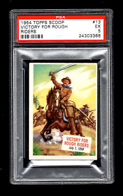 #ad 1954 Topps Scoop #13 Victory For Rough Riders July 1 1898 PSA 5 $39.99