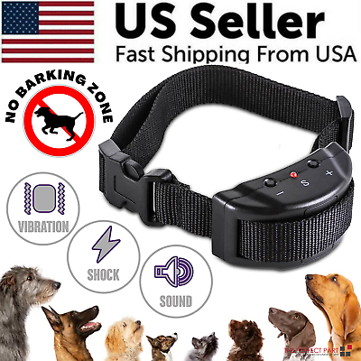 #ad Automatic Anti Bark Barking Dog Shock Control Collar Device Large Medium Small $9.89