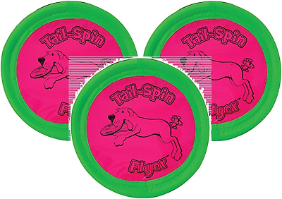 #ad 3 Pack of Tail Spin Flyer Dog Toys 7 Inch $35.27