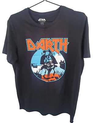 #ad Star Wars Darth Black Graphic T Shirt Size L AU $20.00
