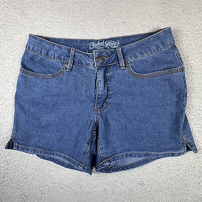 #ad Faded Glory Womens Shorts Size 8 Denim Blue Jean Hot Jean Pants Hot Stretch $12.90