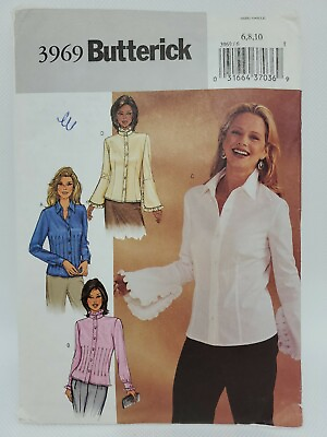 #ad Butterick 3969 Misses Blouses Petite Sewing Patterns Sizes 6 10 Uncut New Womens $9.95