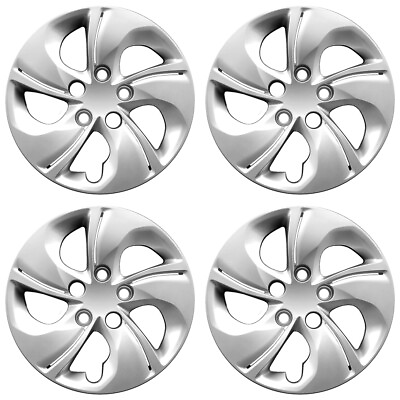 #ad 15#x27; 5 Twisted Spoke Silver Bolt On Wheel Cover Hubcaps for 2013 2015 Honda Civic $55.84